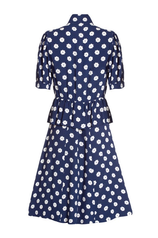 1970s Yves Saint Laurent Daisy Print Skirt Suit