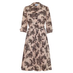 1950s Nelly Don Dress with Country Scene
