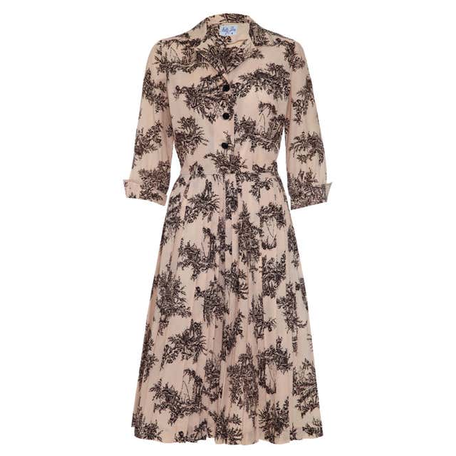 1950s Nelly Don Dress with Country Scene at 1stDibs | nelly don dresses ...