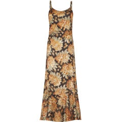 1930s Bias Cut Floral Lamé Dress 11