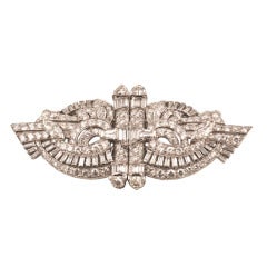Ladies' Art Deco Diamond Platinum Pin