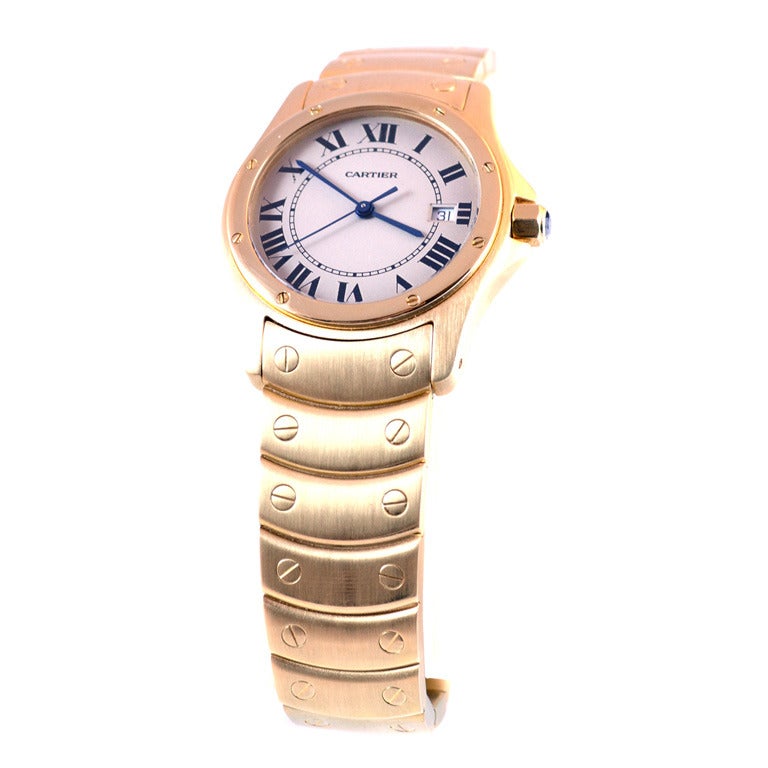 Cartier Yellow Gold Santos Ronde Wristwatch