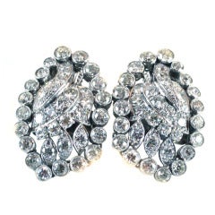 A Silent Film Star's Diamond White Gold Earrings