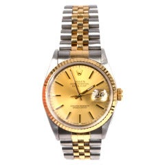 Rolex Stainless Steel and Yellow Gold Datejust Wristwatch