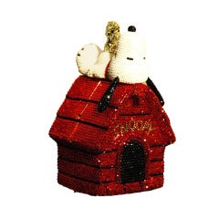 Used Katherine Baumann of Beverly Hills Limited Ed Peanuts Snoopy Swarovski Crystals Evening Handbag