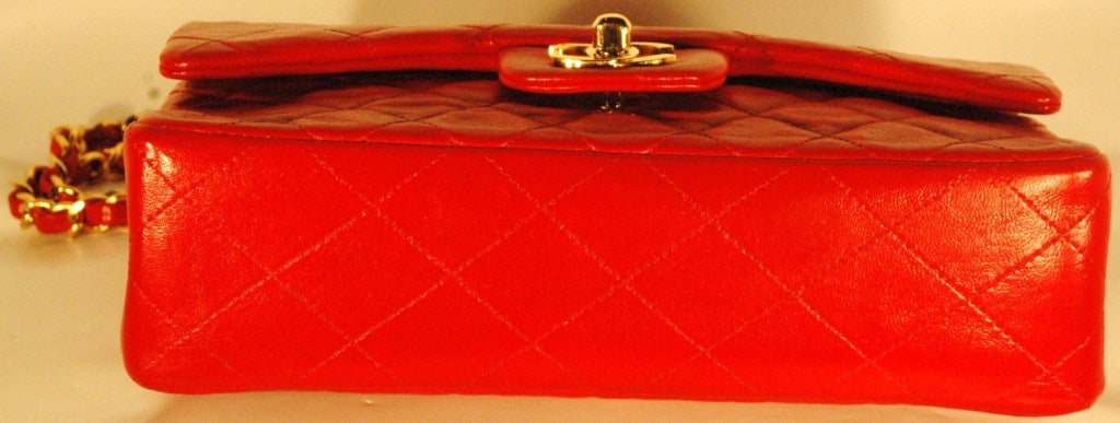 Vintage Chanel 2.55 Red Handbag Gold Hardware Perfect CLEAN 1