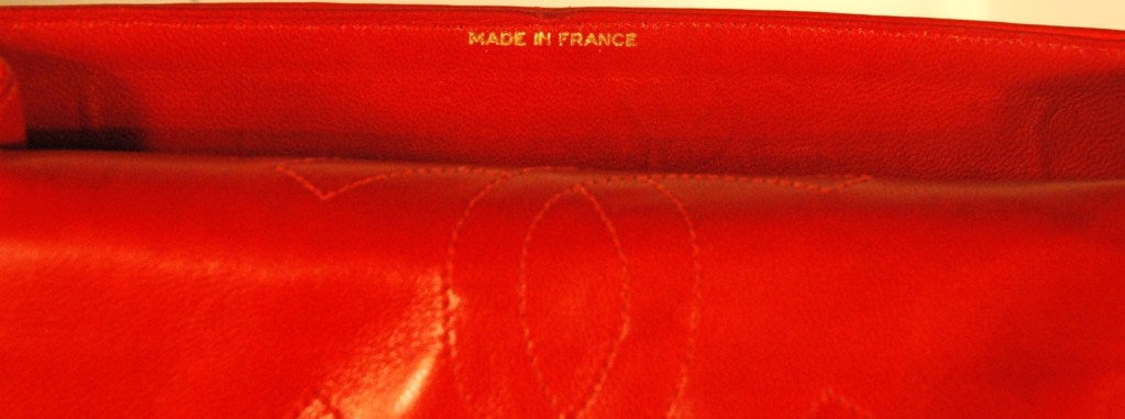 Vintage Chanel 2.55 Red Handbag Gold Hardware Perfect CLEAN 4