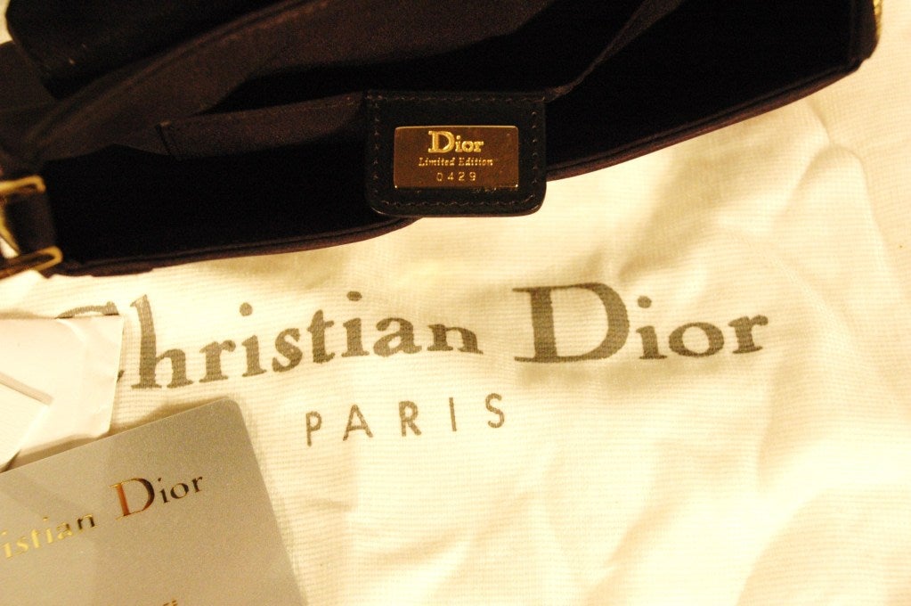 Christian Dior Limited Edition Numbered Embroidered Wristlet Evening Handbag For Sale 1