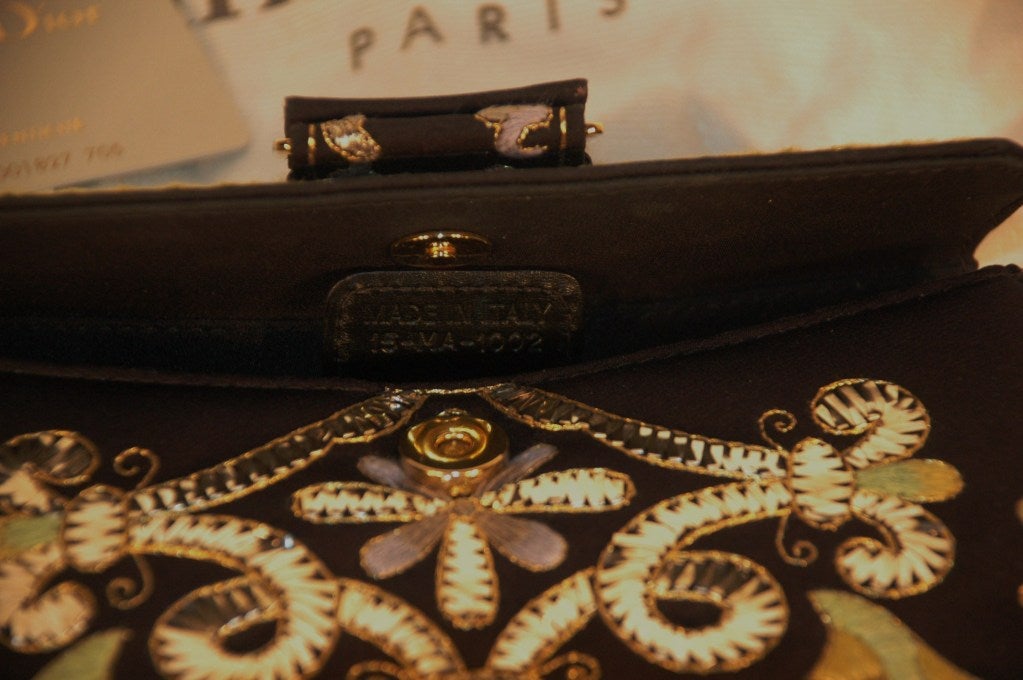 Christian Dior Limited Edition Numbered Embroidered Wristlet Evening Handbag For Sale 2