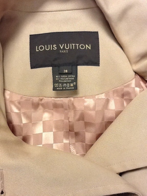 Brown New Louis Vuitton Kacki Manteau Trench Coat Jacket Damier Lining For Sale