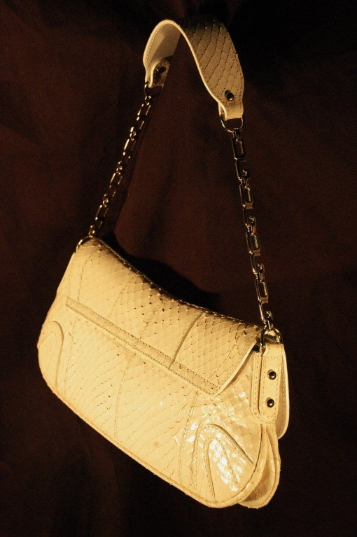 Dolce & Gabbana Zodiac Libra Collection Snakeskin Python Evening Handbag w Libra Crystal For Sale 5