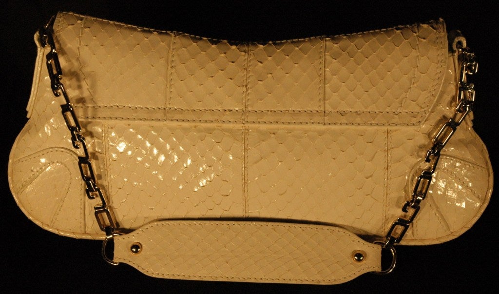 Women's Dolce & Gabbana Zodiac Libra Collection Snakeskin Python Evening Handbag w Libra Crystal For Sale