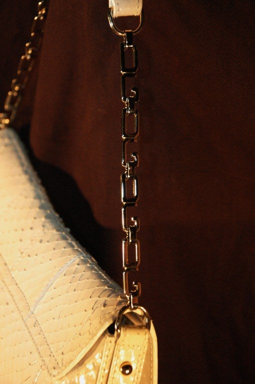 Dolce & Gabbana Zodiac Libra Collection Snakeskin Python Evening Handbag w Libra Crystal For Sale 4