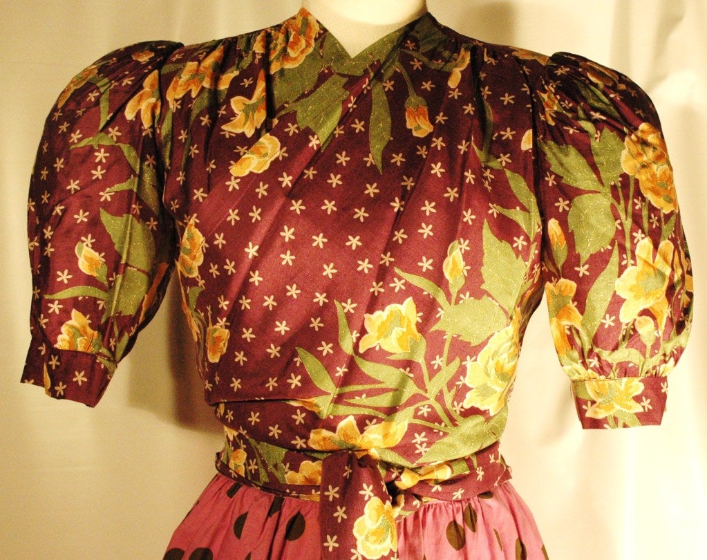 Vintage 1996 Yves Saint Laurent Rive Gauche Top & SKirt Set