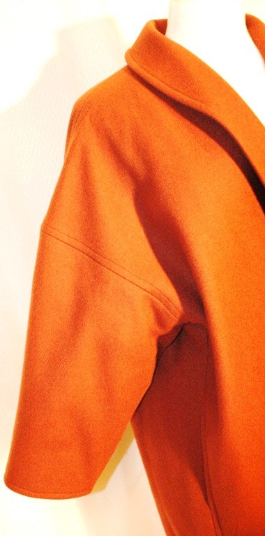 Vintage Yves Saint Laurent Rive Gauche Camel Wool Coat In Excellent Condition In Lake Park, FL