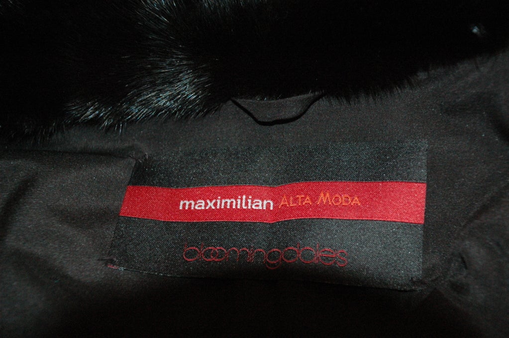 Maximilian Alta Moda for Bloomingdales Incredible Full Length Black Mink Coat For Sale 1