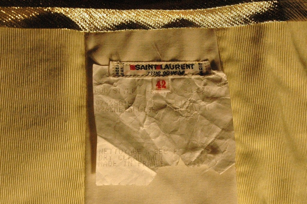 Women's Vintage Super Rare Yves Saint Laurent Rive Gauche Thick Rouched Silk Lame Belt For Sale