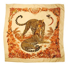 Hermes Collectible Jungle Love 35" Silk Scarf & Box