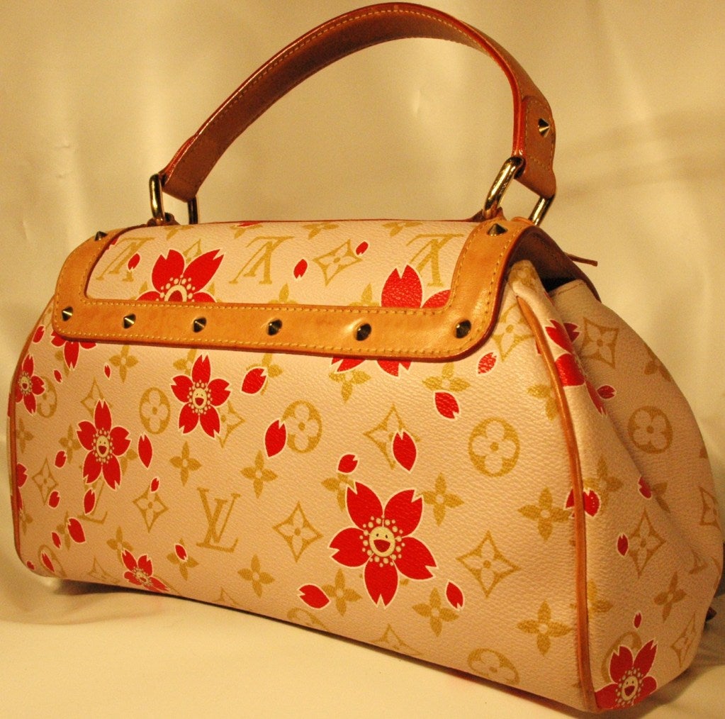 Red and Pink Cherry Blossom Sac Retro Gold Hardware, 2003