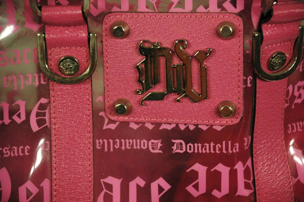 Donatella Versace Madonna Pink & Clear Handbag Purse For Sale 2