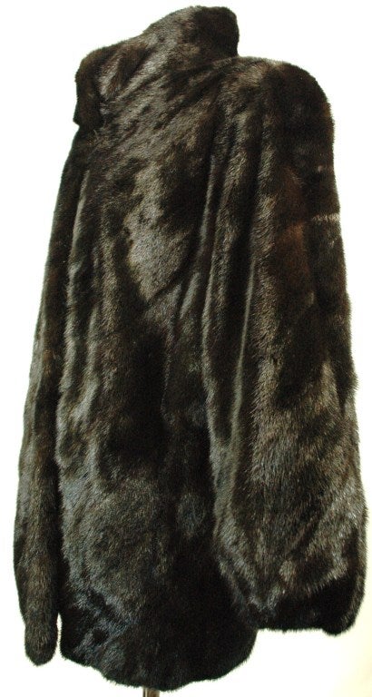 Michael Forrest Black Mink Fur Coat For Sale 1