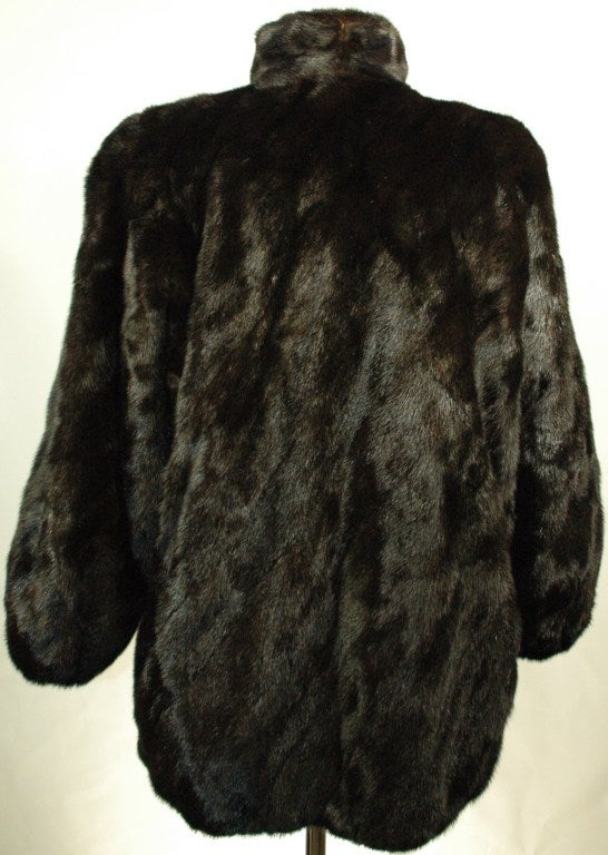 Michael Forrest Black Mink Fur Coat For Sale 2