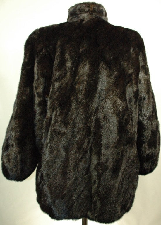 Michael Forrest Black Mink Fur Coat For Sale 5