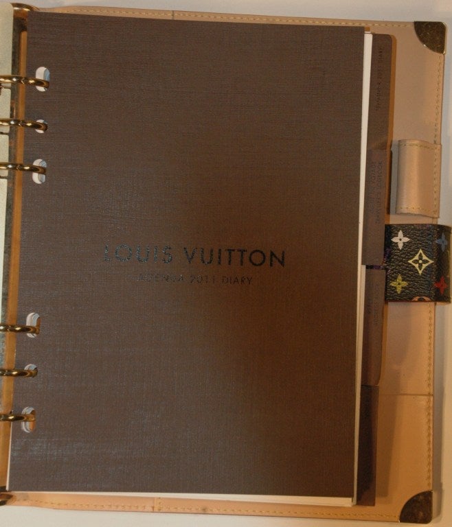 Louis Vuitton Large Murakami Agenda Ring Date Planner Address Book