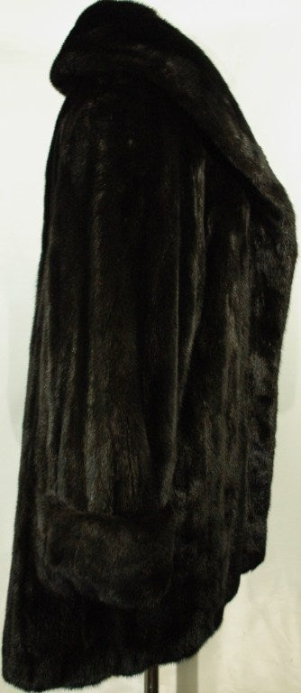 Galanos Black Onyx Mink Fur Coat for Neiman Marcus 3