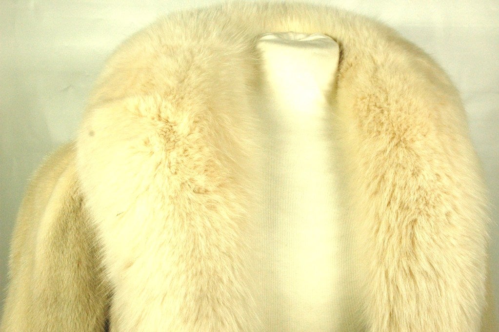 Vintage Oscar de la Renta Mink w fox Trim Fur Coat For Sale 1