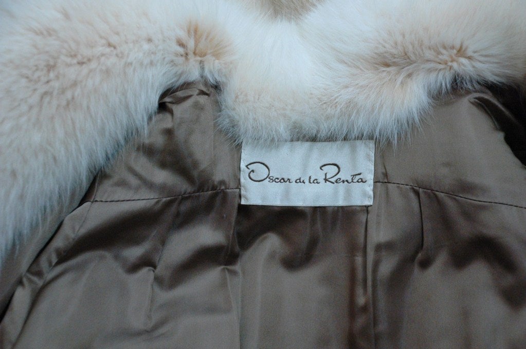 Vintage Oscar de la Renta Mink w fox Trim Fur Coat For Sale 2