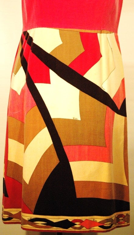 Vintage 1960s Emilio Pucci Jacket & Dress Exclusively for Saks Fifth Avenue sz 14 In Good Condition For Sale In Lake Park, FL
