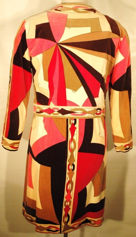 Vintage 1960s Emilio Pucci Jacket & Dress Exclusively for Saks Fifth Avenue sz 14 For Sale 3