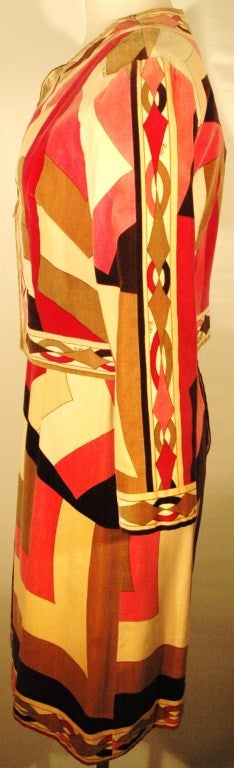 Vintage 1960s Emilio Pucci Jacket & Dress Exclusively for Saks Fifth Avenue sz 14 For Sale 4