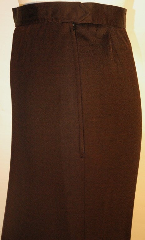 Vintage 1986 Yves Saint Laurent RIve Gauche Black Long Ball Skirt sz 42 For Sale 1