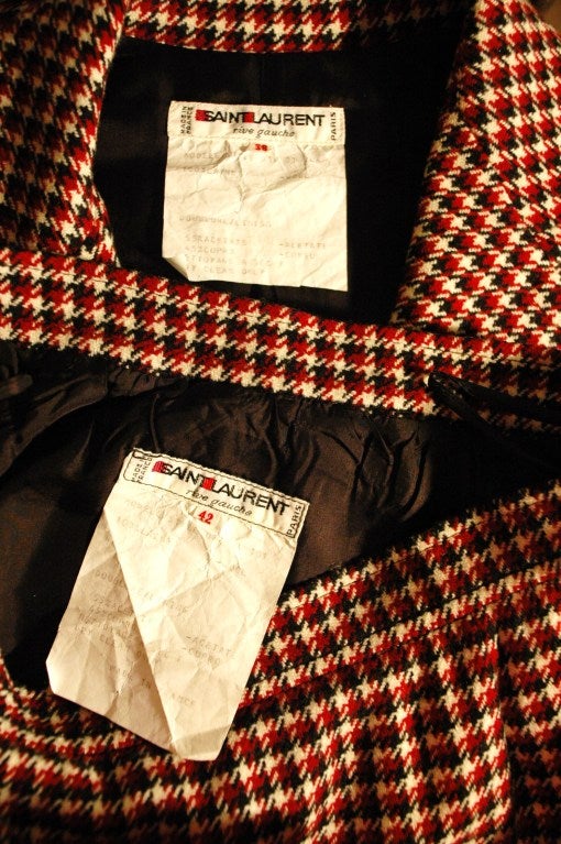 Vintage Yves Saint Laurent YSL Rive Gauche Wool Skirt Suit For Sale 1