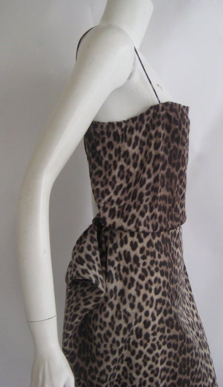 Women's Lanvin Hiver 2010 Leopard Print Silk Cocktail Dress