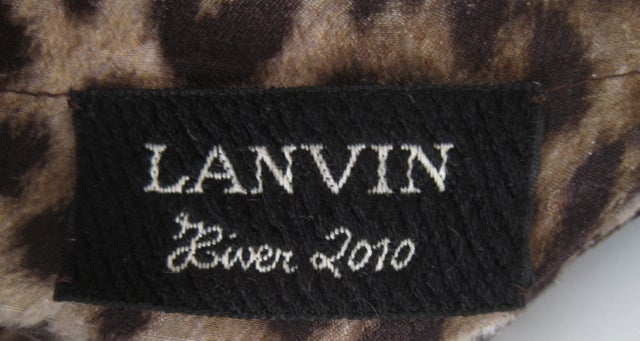 Lanvin Hiver 2010 Leopard Print Silk Cocktail Dress 3
