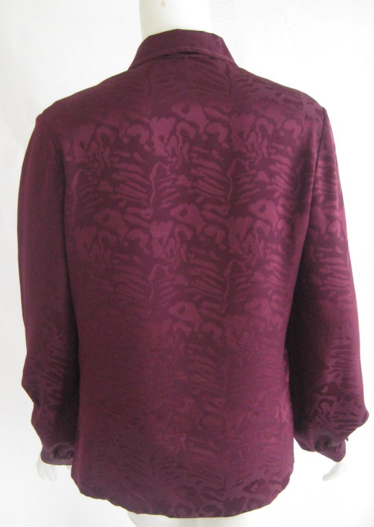 Women's 1980s Galanos Silk Blouse