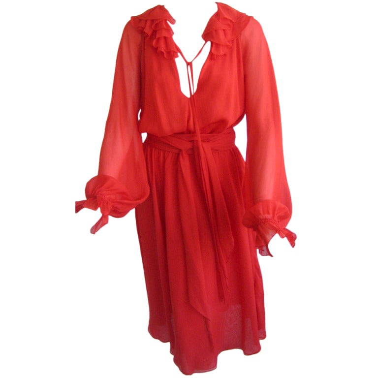 1970s Halston Day Dress
