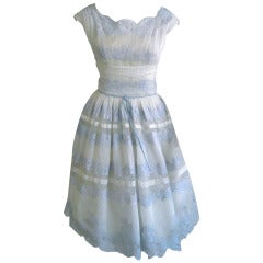 1950s Harvey Berin Lace Cocktail Dress For Sale at 1stDibs