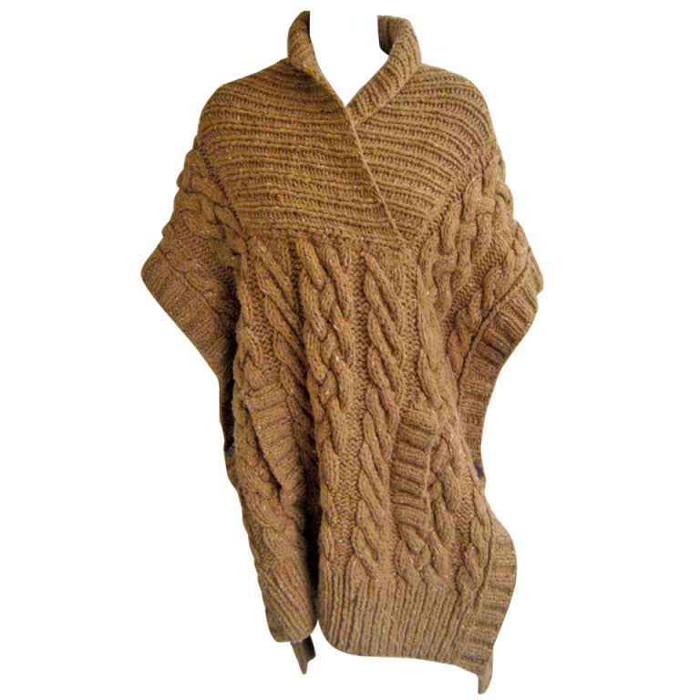 Chloe Hand Knit Wool Tunic Sweater For Sale