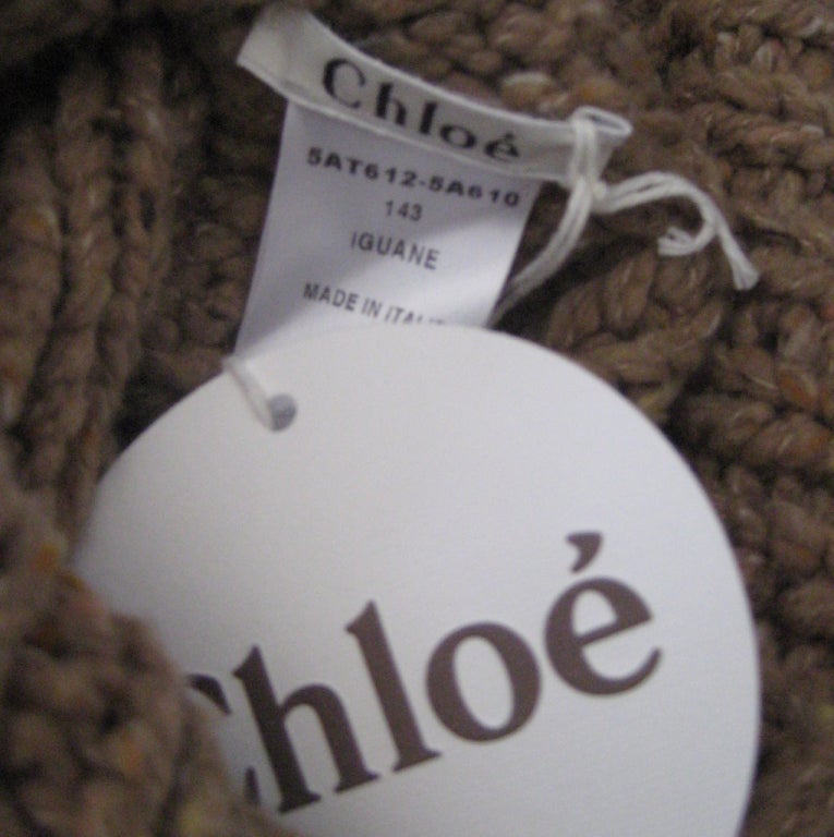 Chloe Hand Knit Wool Tunic Sweater For Sale 1