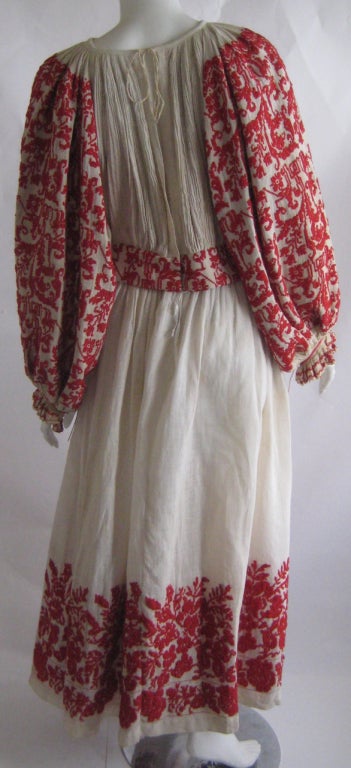 Women's Turn Of The Century Bohemian Hand Embroidered Peasant Ensemble