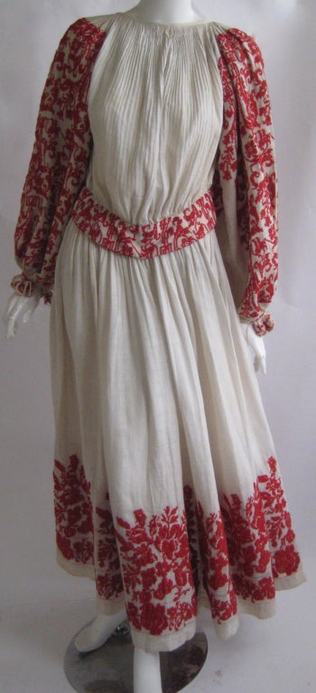 Turn Of The Century Bohemian Hand Embroidered Peasant Ensemble 3