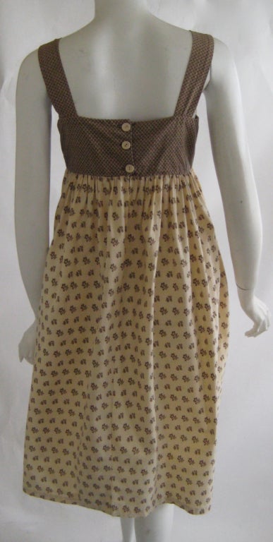 1960s Quad British Boutique Cotton Babydoll Dress For Sale 1