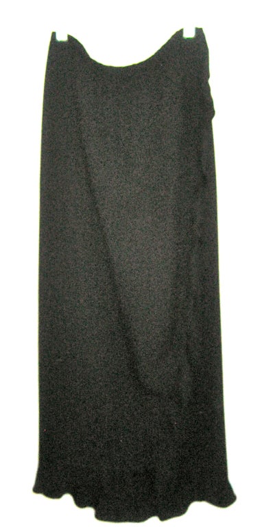 1980s Galanos Silk Chiffon Maxi Wrap Skirt In Excellent Condition In Chicago, IL