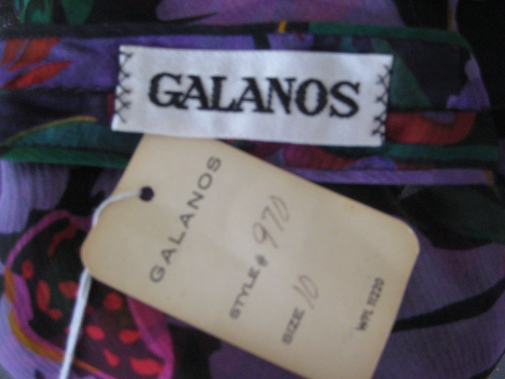 1980s Galanos Silk Chiffon Blouse For Sale 2