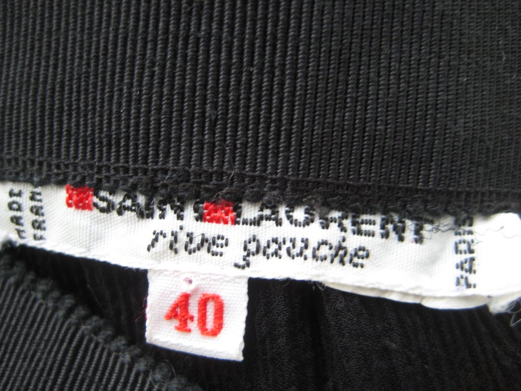 1960s Yves Saint Laurent sheer black silk chiffon peasant blouse 3