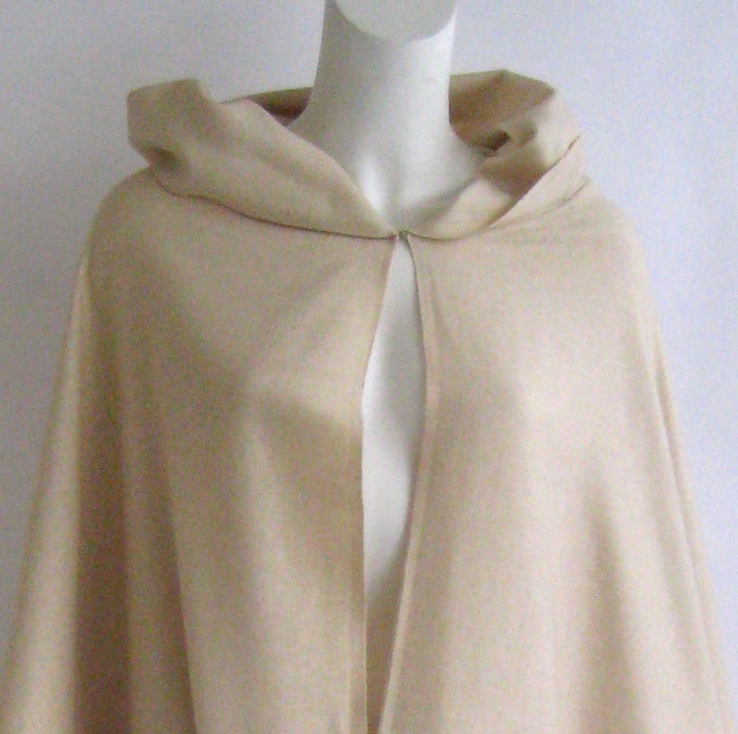 Women's 1970s Halston Cashmere Cape With Hood
